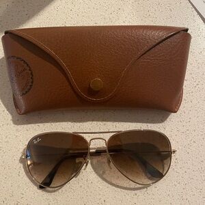 Gradient brown and gold ray-ban Aviators